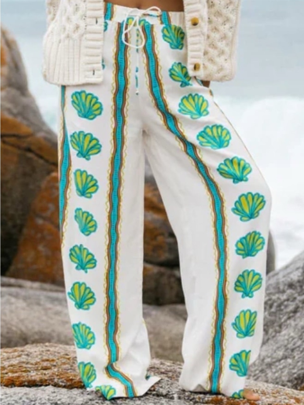 Billabong elastic waist beach pants
